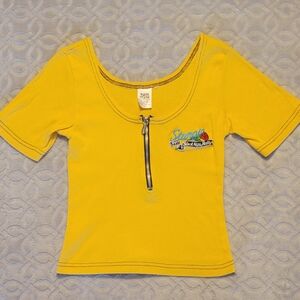 Sunny Yellow Kids Top with Zipper